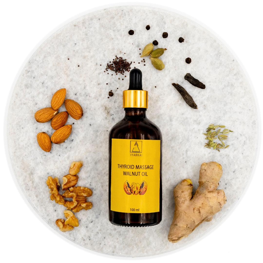 THYROID WALNUT MASSAGE OIL [100ml] Iyarkai Health & Wellness