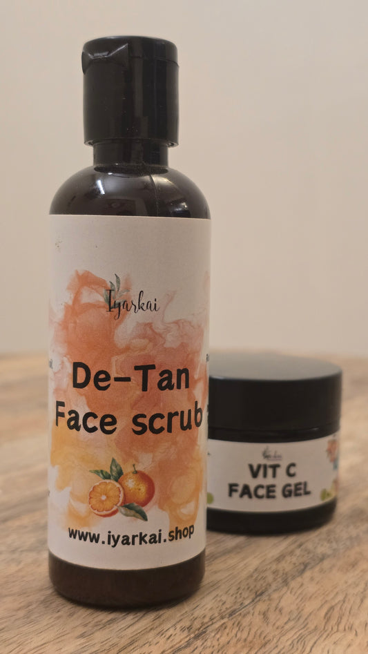 Detan combo (Detan Face scrub 100gm & Vit C Gel 50gm)