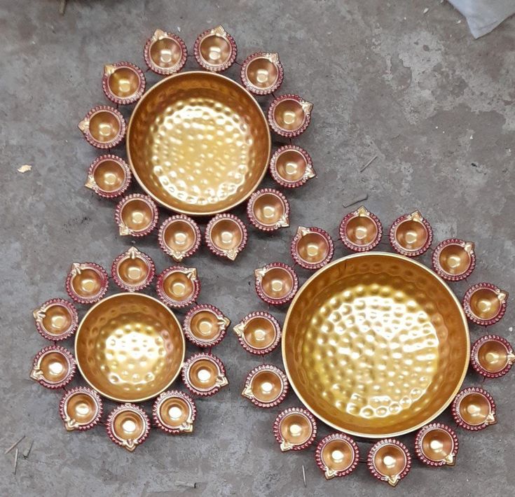 Diwali Diya( 7 Lamps) with flower area
