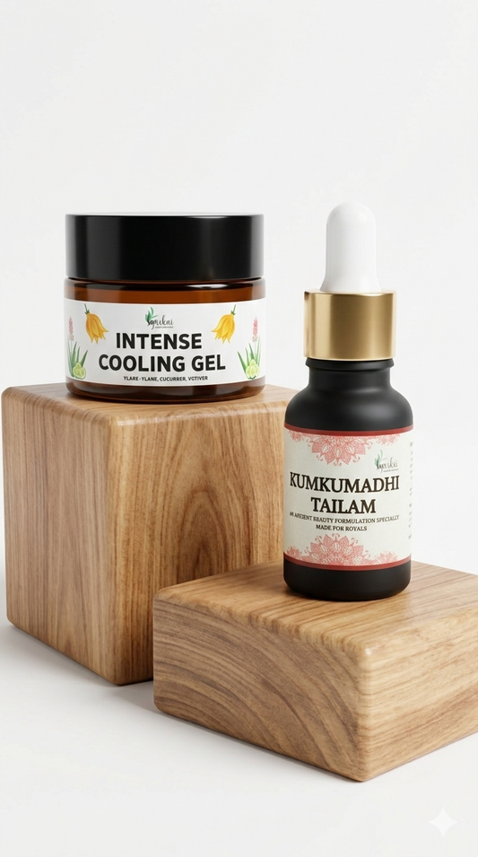 Cooling gel 50gm & Kumkumadi tailam 15ml  combo (Combination skin)