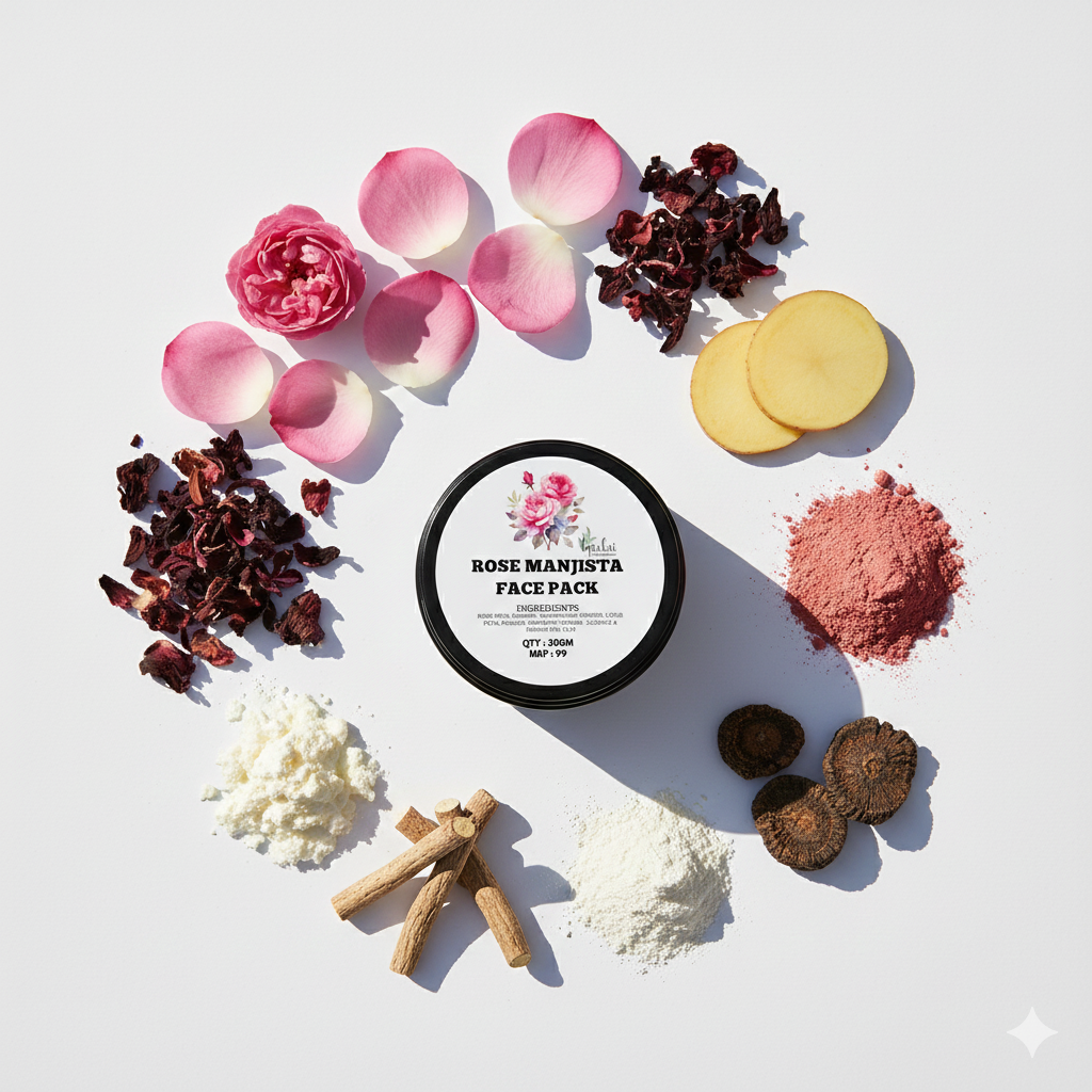 Rose SANDALWOOD FACE PACK 50GM [Its actually Rose sandalwood }