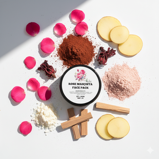Rose SANDALWOOD FACE PACK 50GM [Its actually Rose sandalwood }