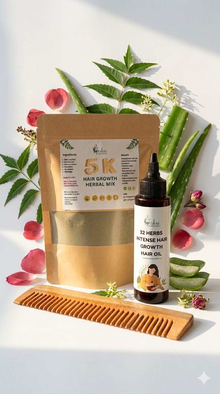 5k Hair care combo (5k 150gm/Hair oil 100ml/Neem comb 1)