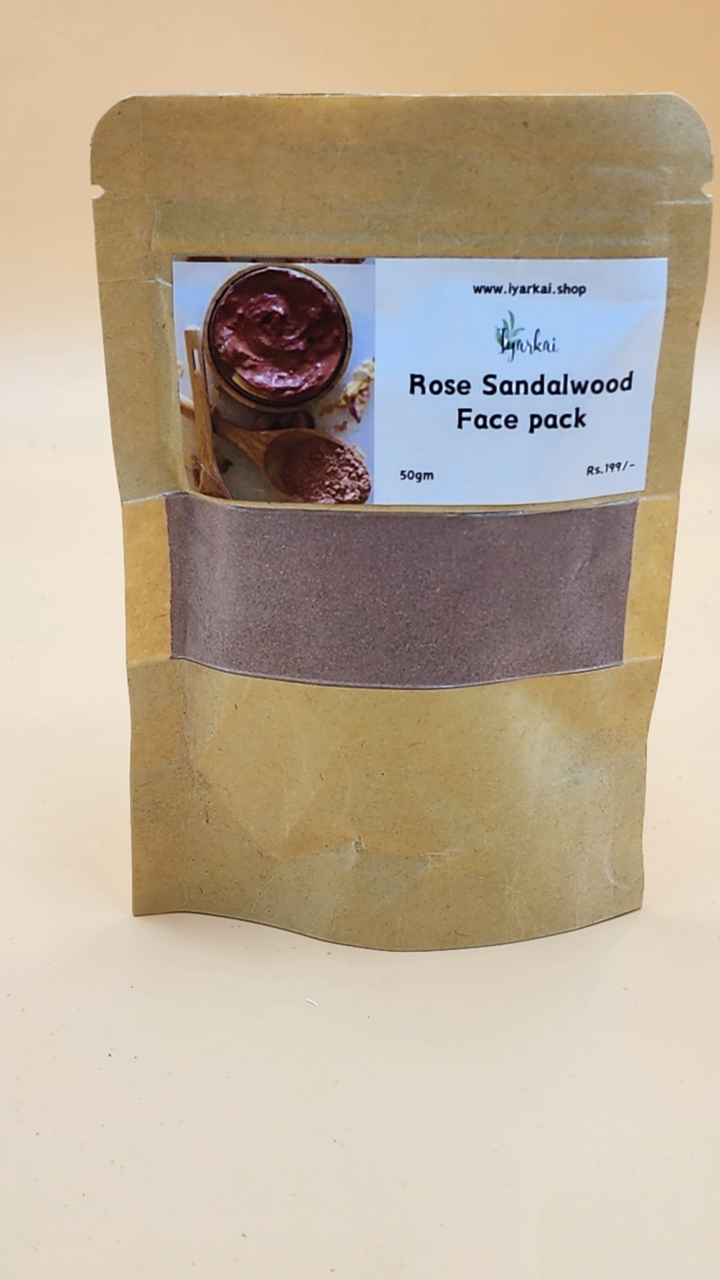 Rose SANDALWOOD FACE PACK 50GM [Its actually Rose sandalwood }